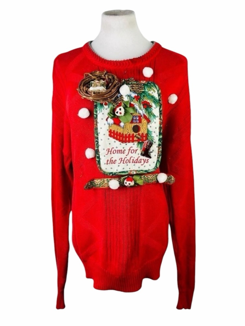Claiborne Handmade Ugly Christmas Sweater - Large